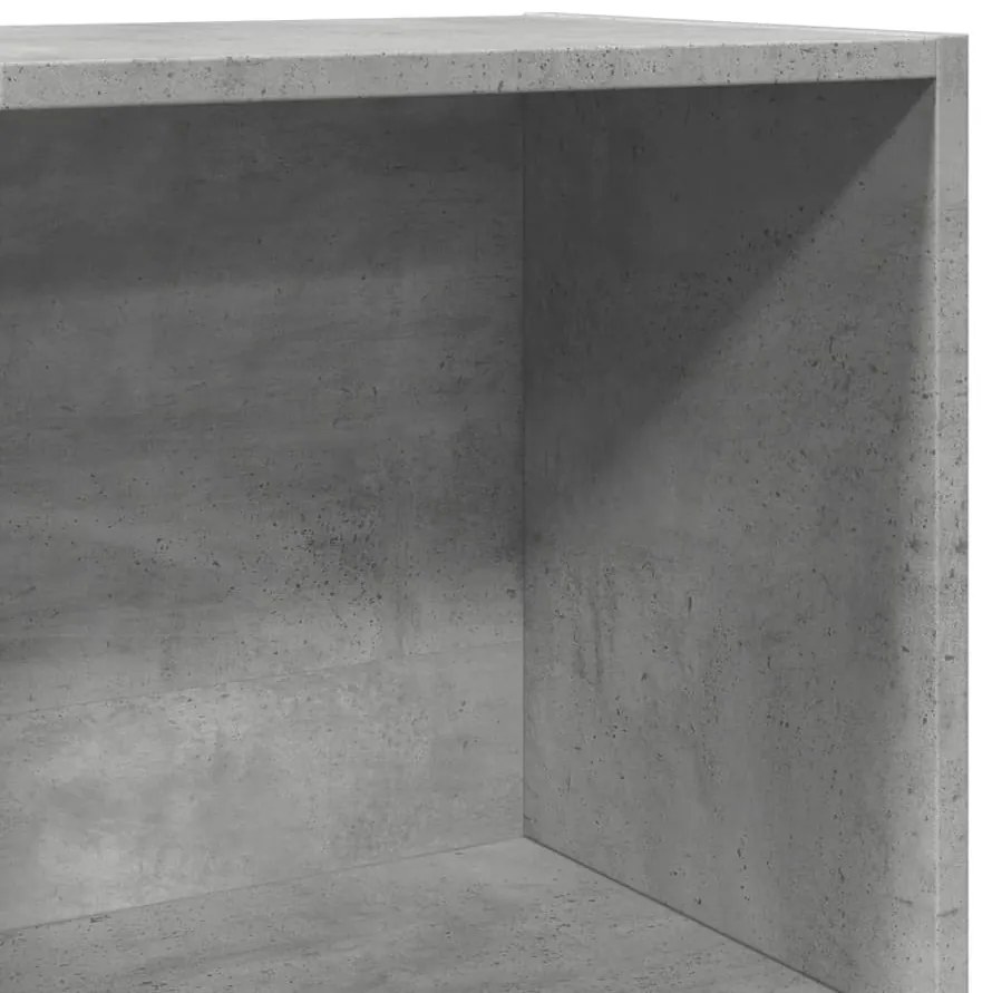 betonszürke szerelt fa könyvespolc 40 x 30 x 189 cm