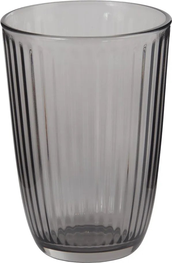 LINEE üveg pohár 390ml, szürke