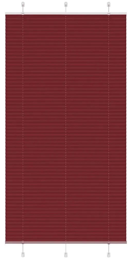 pliszírozott redőny Bordeaux piros 105x200 cm szövetszélesség