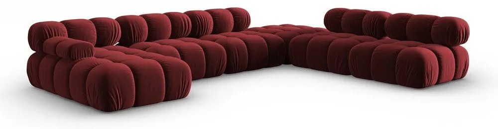 Piros bársony kanapé 379 cm Bellis – Micadoni Home