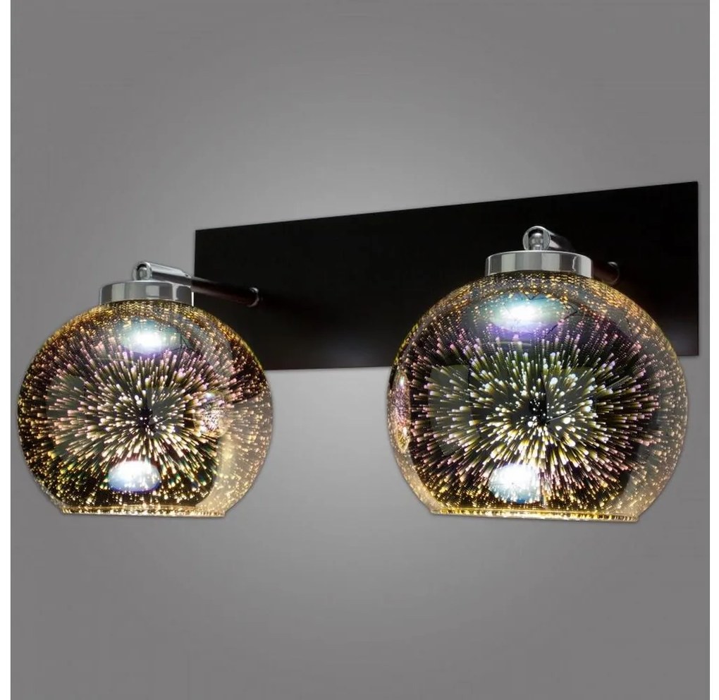 Kemar NP/K/2/D3 - Fali lámpa KULE 3D 2xE27/60W/230V