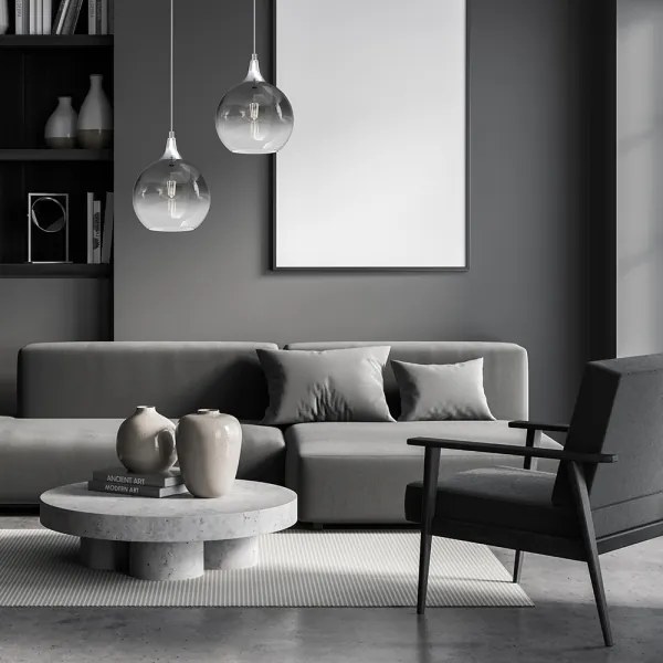 Csillár zsinóron MONTE 1xE27/60W/230V á. 20 cm matt króm