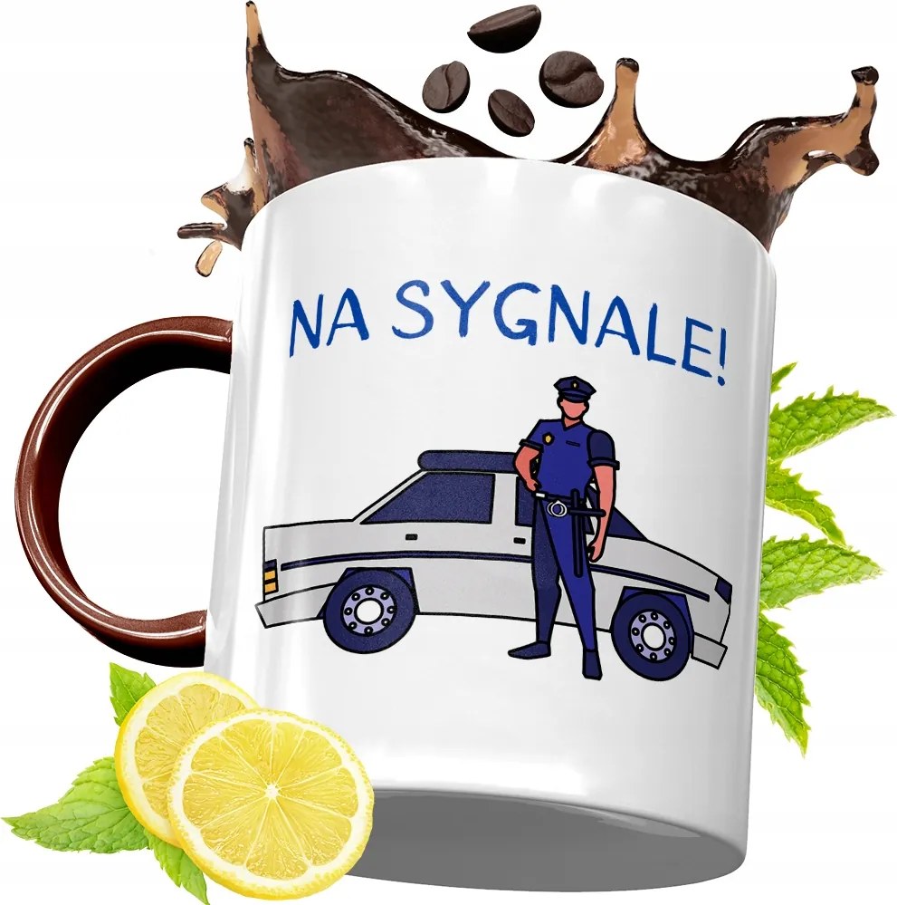 Bordó Bögre Rendőrnek Születésnapra Ajándék fényképes nyomattal