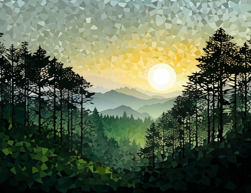 Poszter 65x50cm Természet hangjai mozaik