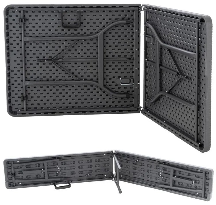 GARTHEN Kerti összecsukható bútor készlet antracit