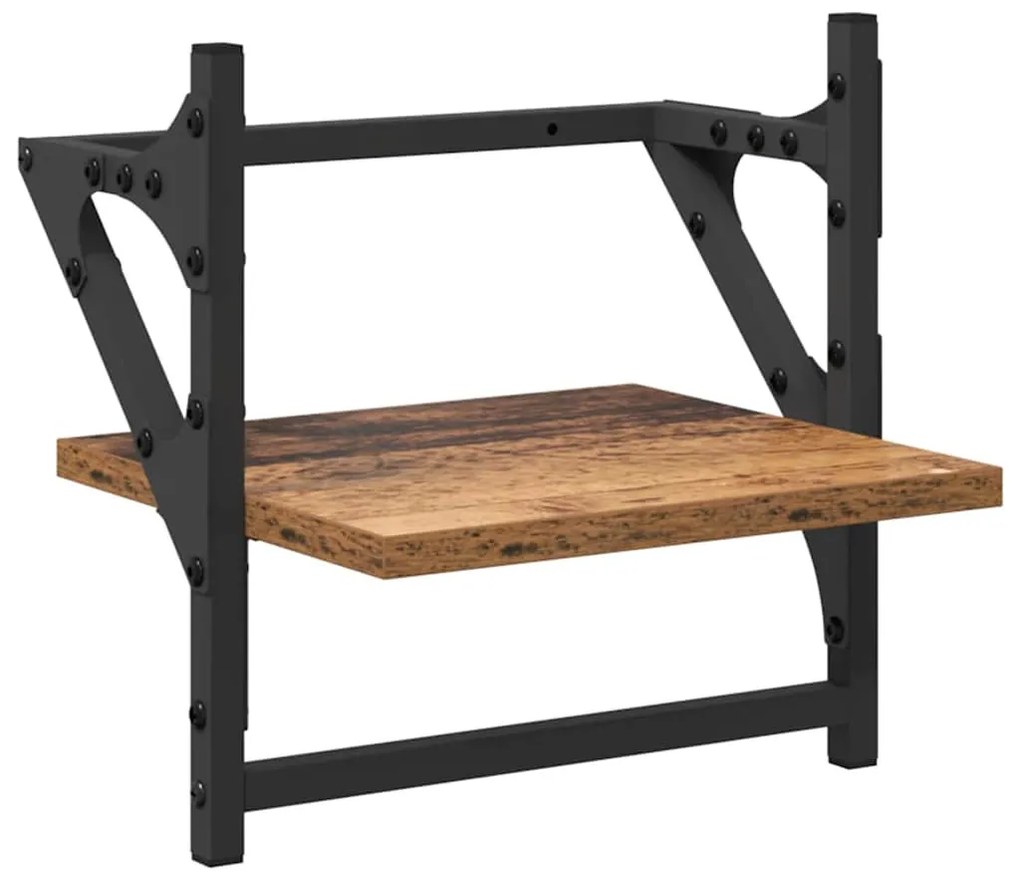 Fali polc készlet 6 pcs Öreg fa 100 x 25 x 30 cm Faanyag