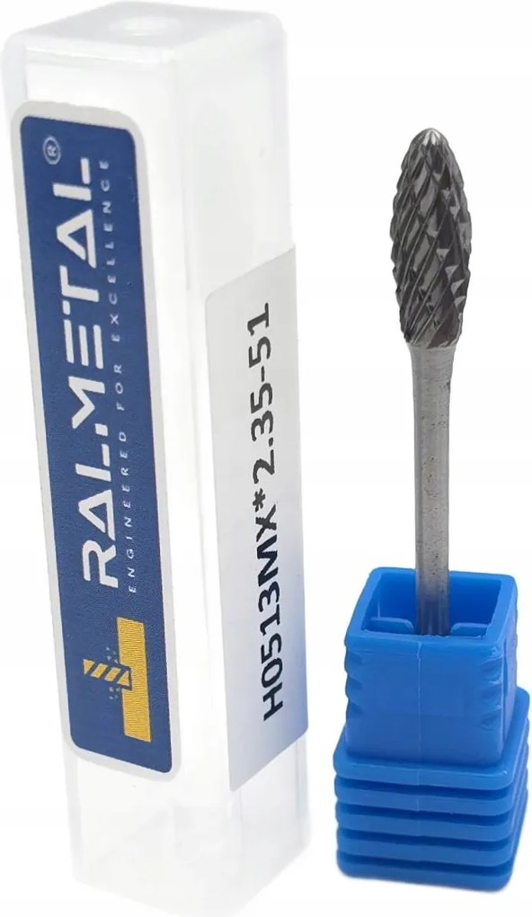 Vhm maró forgó reszelő Rbf fa alakú 5 x 13 x 2,35D x 51 mm 60 Hrc