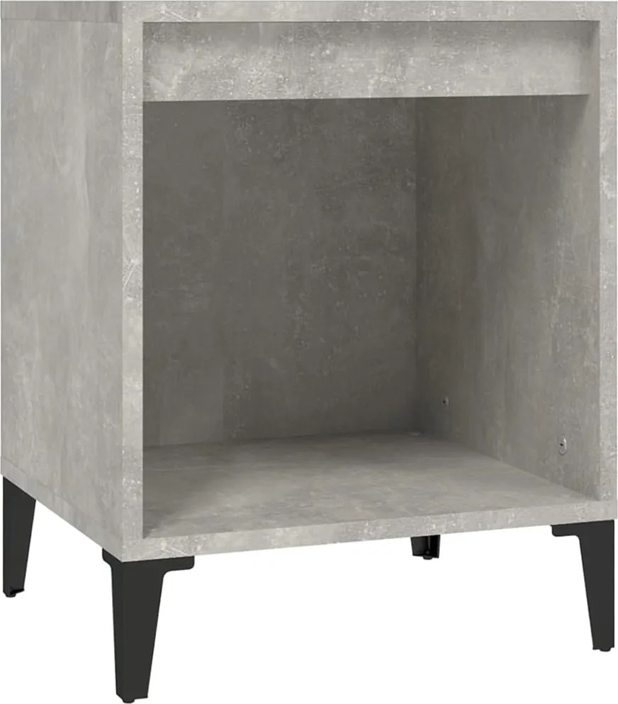 vidaXL betonszürke éjjeliszekrény 40x35x50 cm