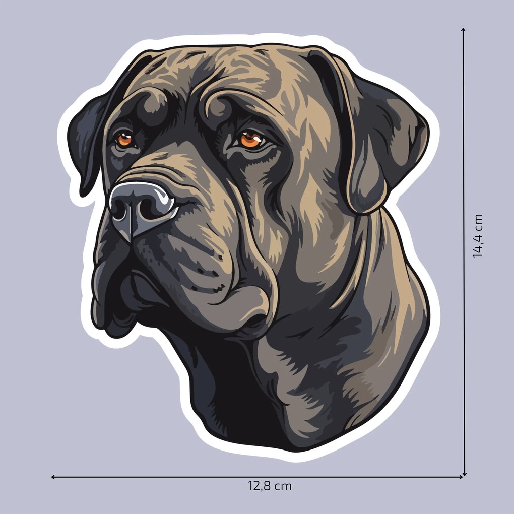 PIPPER. Matrica Cane Corso Méret: 15cm