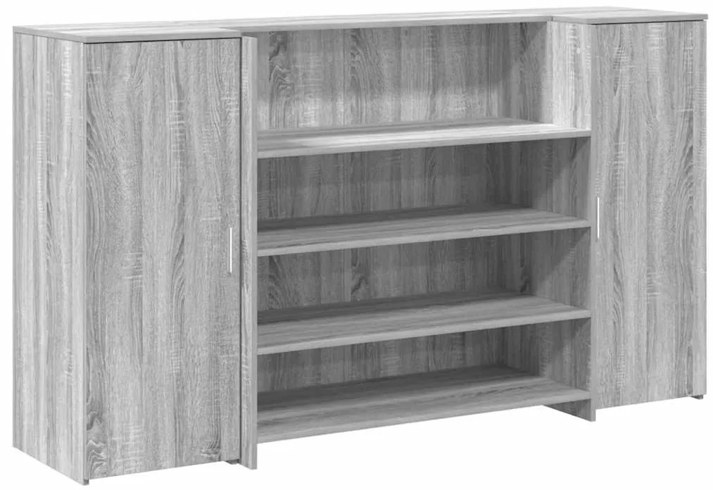recepciós pult szürke sonoma 180x50x103,5 cm szerelt fa