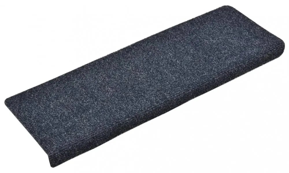 10 db antracitszürke tűlyukasztott lépcsőszőnyeg 65x21x4 cm