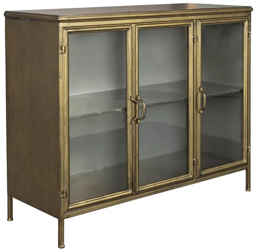 Aranyszínű fém tálalószekrény 100x80x38,5 cm Gertlush – Dutchbone