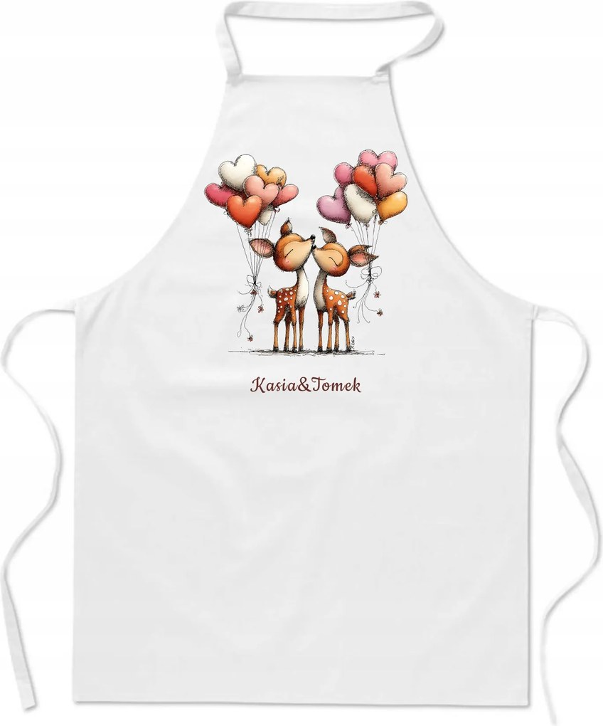 Valentin-napi Konyhai Kötény Személyre szabott Ajándék Nyomtatott Név
