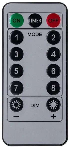 Aigostar - LED kültéri karácsonyi fényfüzér 120xLED/6W/230V/8 funkció 3x0,7m IP44 meleg fehér+távirányító