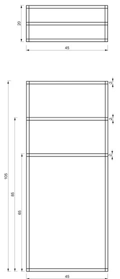 Törölközőtartó 105x45 cm fekete