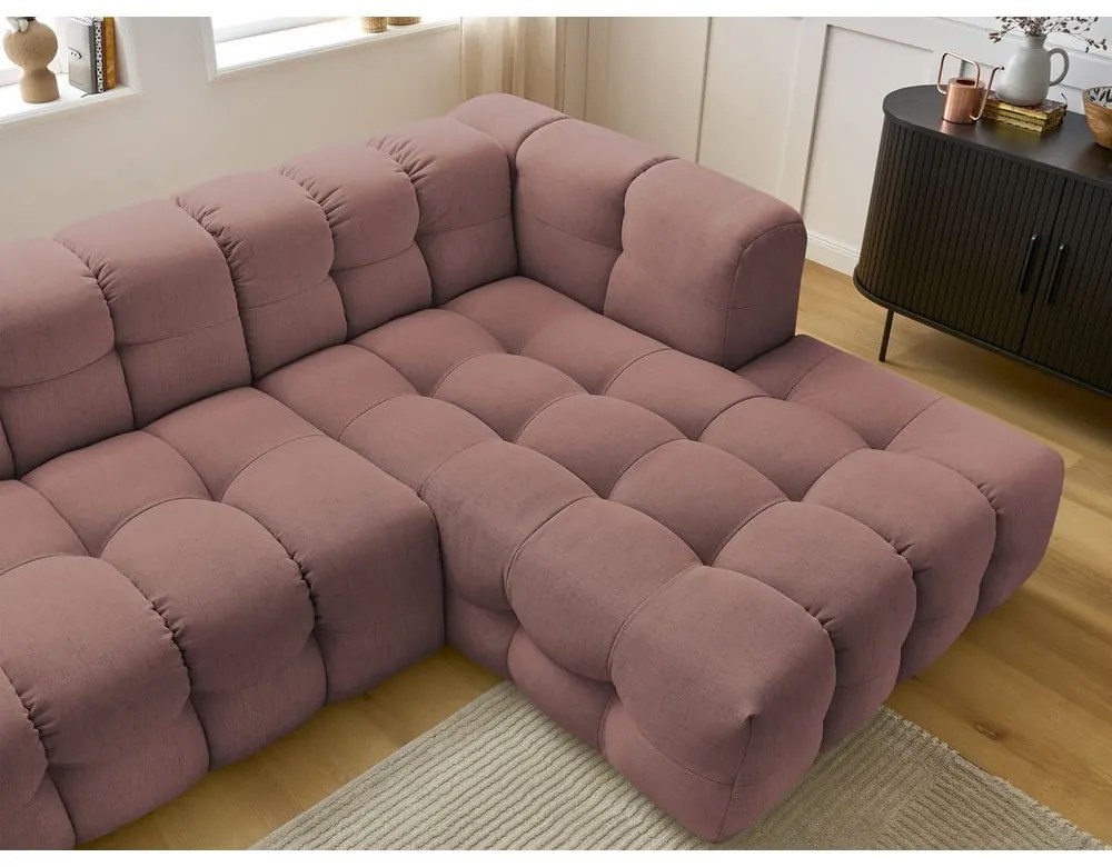 Világos rózsaszín sarokkanapé (jobb oldali) Cloud – Bobochic Paris