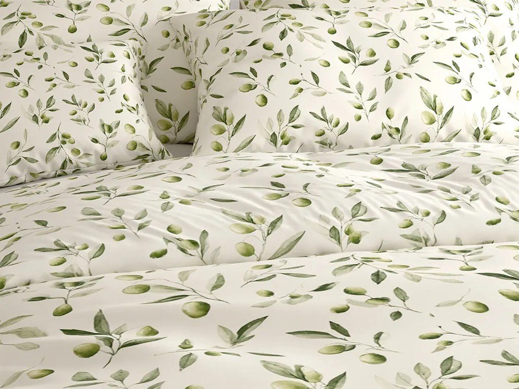 Pamut ágyneműhuzat OLIVE POLY zöld Ágyneműhuzat mérete: 70 x 90 cm | 140 x 220 cm