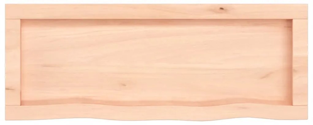 kezeletlen tömör tölgyfa fali polc 80x30x(2-4) cm