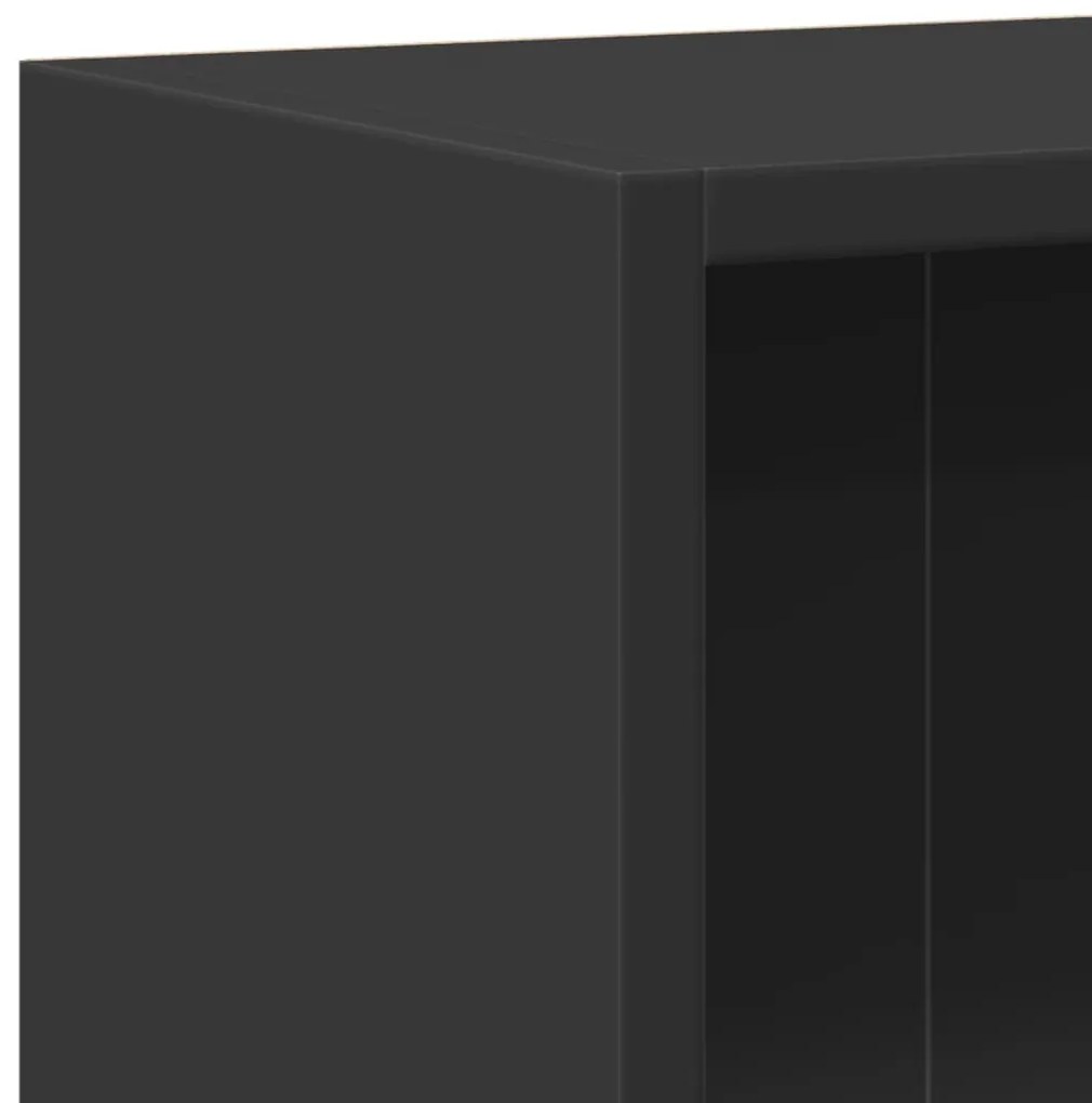 fekete szerelt fa könyvespolc 60 x 24 x 76 cm