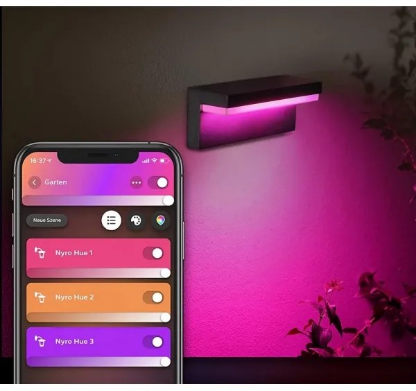 Philips 17456/30/P7 - LED RGB Kültéri fali lámpa Hue NYRO LED/13,5W/230V