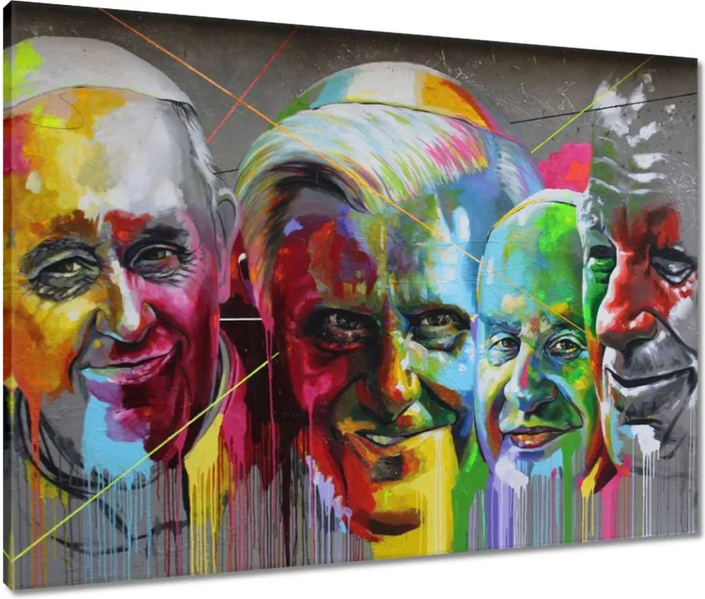 Vászonkép 80x60 Grafiti Pápa Dekoráció