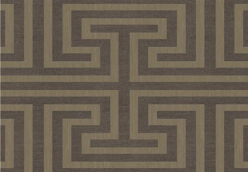 Parato Cristiana Masi Sintesi Rhythmos sötétbarna geometrikus vlies tapéta – 27519
