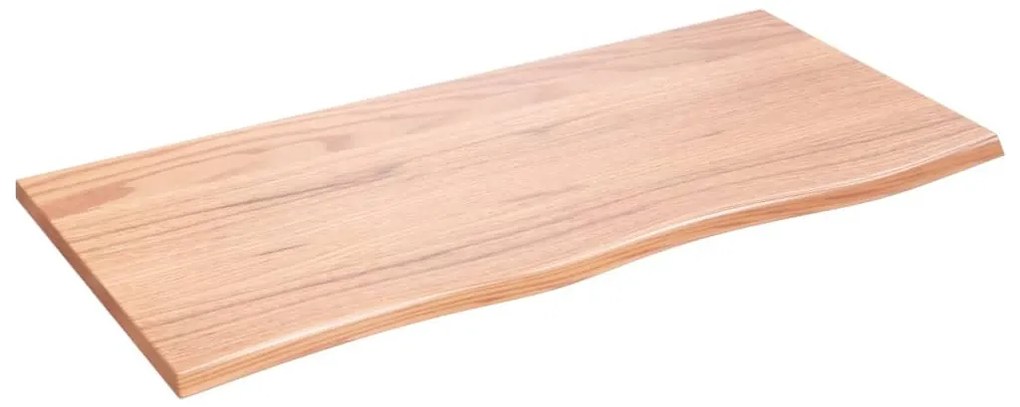 világosbarna kezelt tömör tölgyfa asztallap 100 x 50 x 2 cm