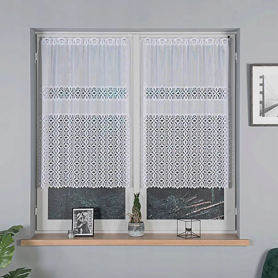Mg Függöny jacquard áttört fehér 18869 250x110cm M