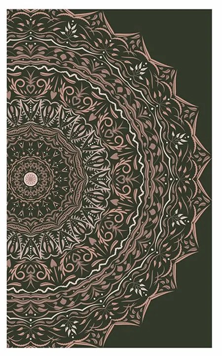 Poszter paszportuval Mandala vintage stílusban