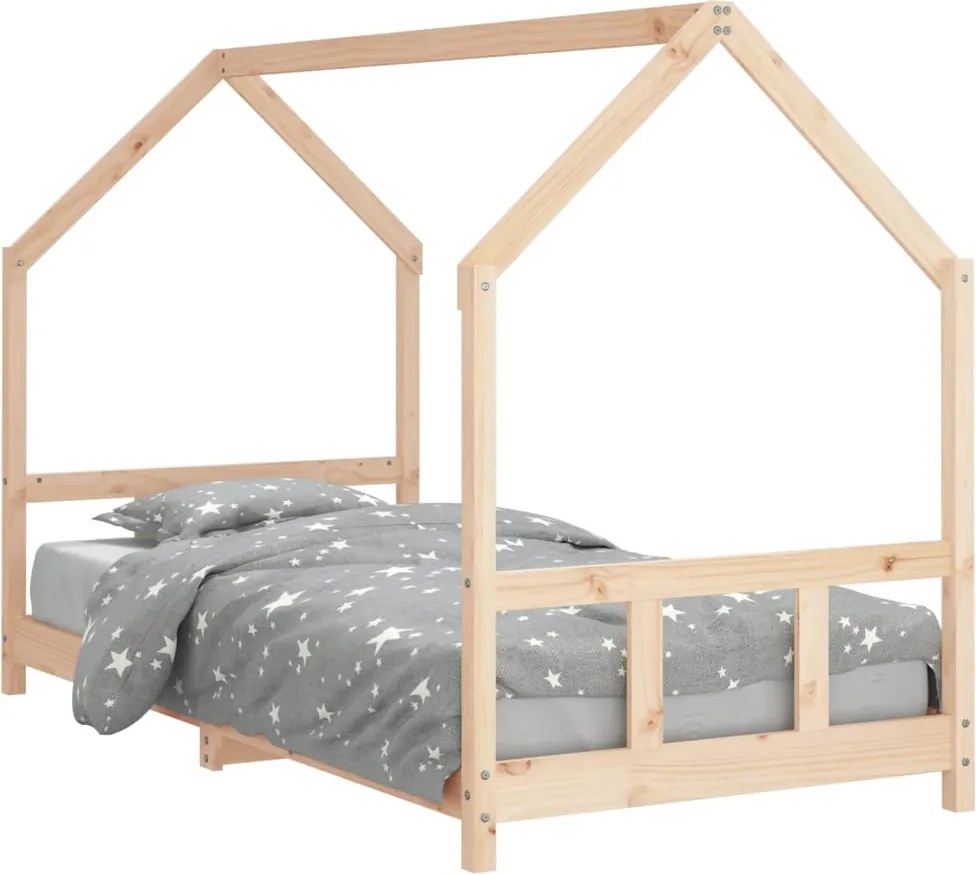 vidaXL tömör fenyőfa gyerekágykeret 90 x 190 cm