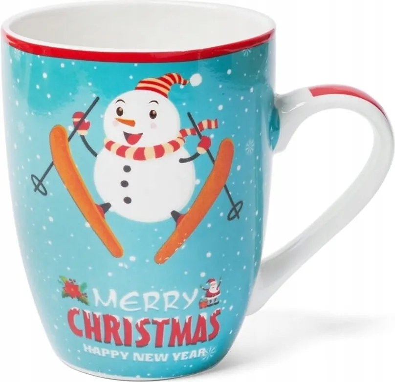 Porcelán bögre ajándék Hóember 350 ml