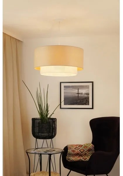 Brilagi - ARIZONA BOHO függeszték 1xE27/15W/230V, 60 cm, bézs/fehér