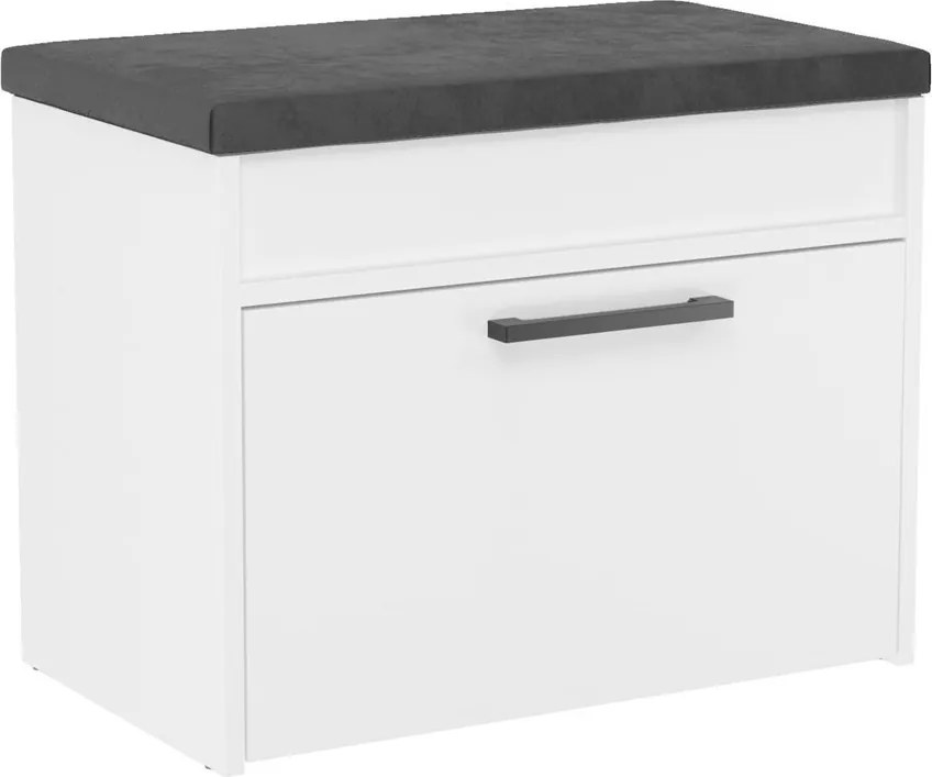 Parma cipősszekrény üléssel és tárolóval, fehér