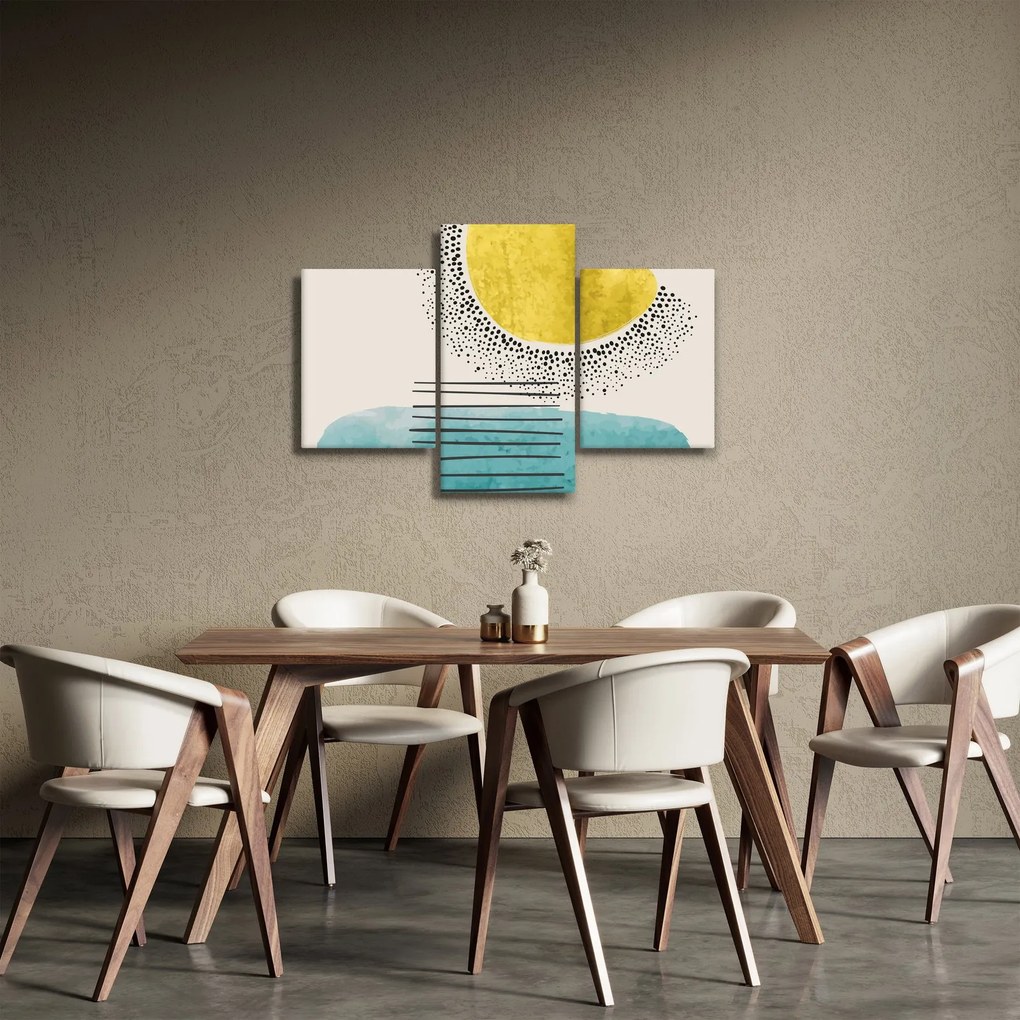 Kép - Absztrakt festmény a strandról N⁰2 (90x60 cm)