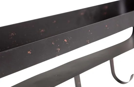 Fém polc fürdőszobába RAKKA 56x29 cm, fekete patinával