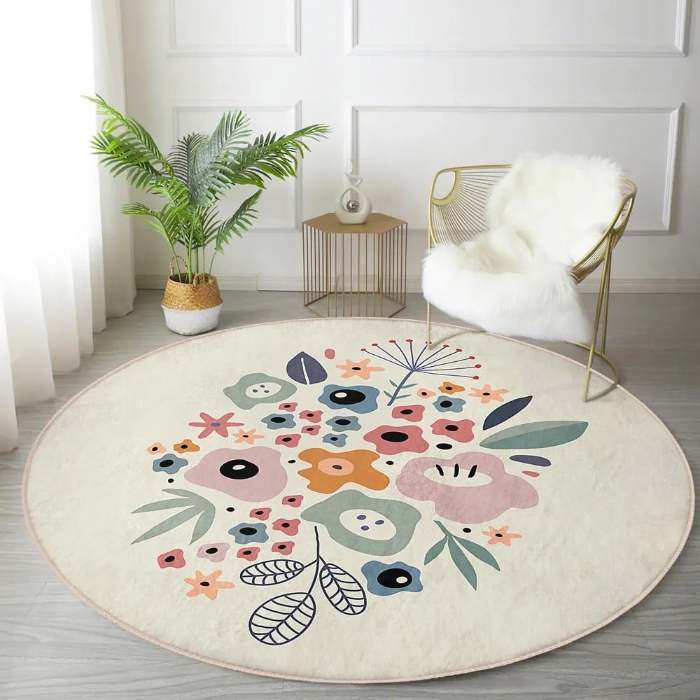 Mosható-robotporszívóval tisztítható kerek szőnyeg ø 80 cm Comfort – Mila Home