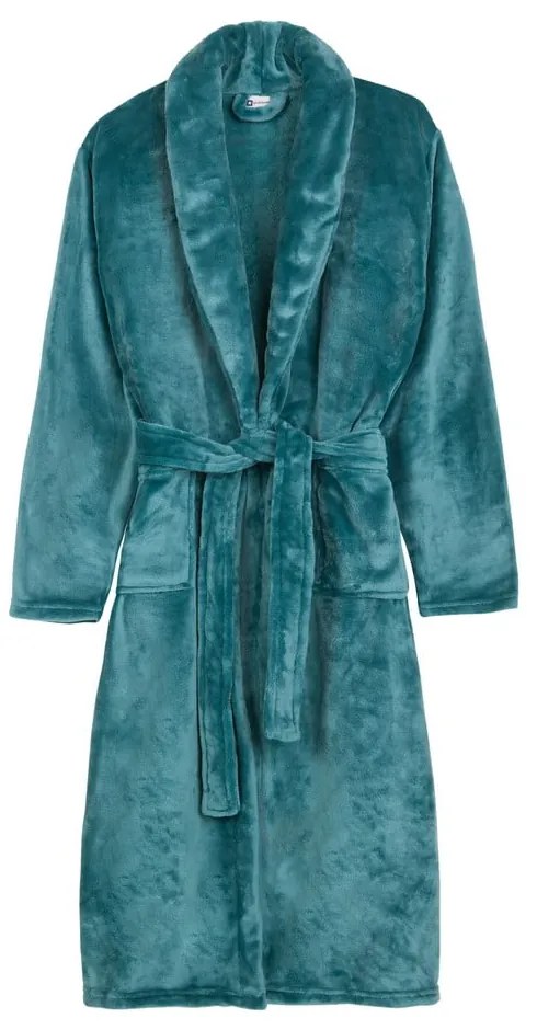 Kék mikroplüss fürdőköpeny M/L Polyvelvet – Good Morning
