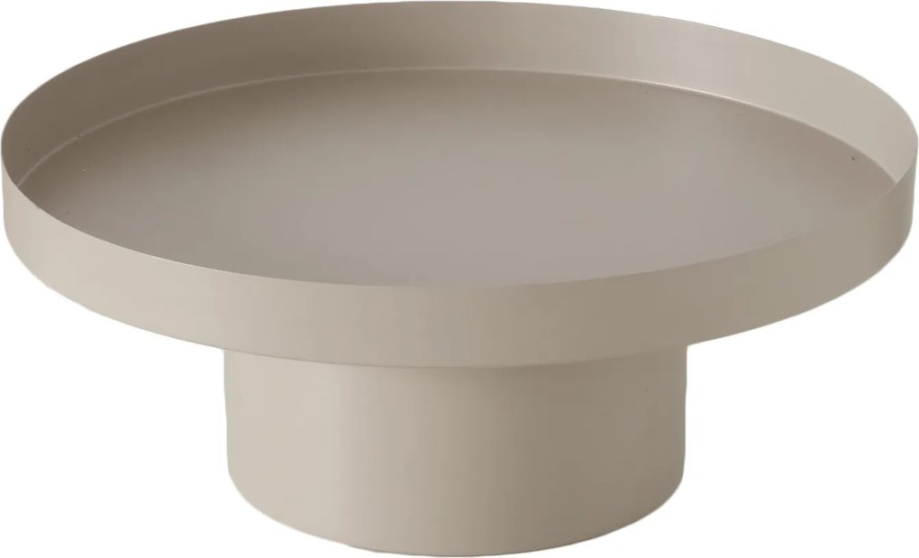 Dekorációs Fém Patera Ø 35 CM Magas 14 CM Bézs