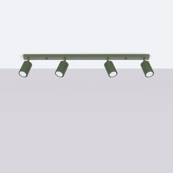 Sollux SL.1622 - Spotlámpa KARBON 4xGU10/10W/230V zöld
