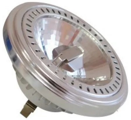 LED lámpa , 12V DC , AR111 , G53 , 12 Watt , 20° , meleg fehér