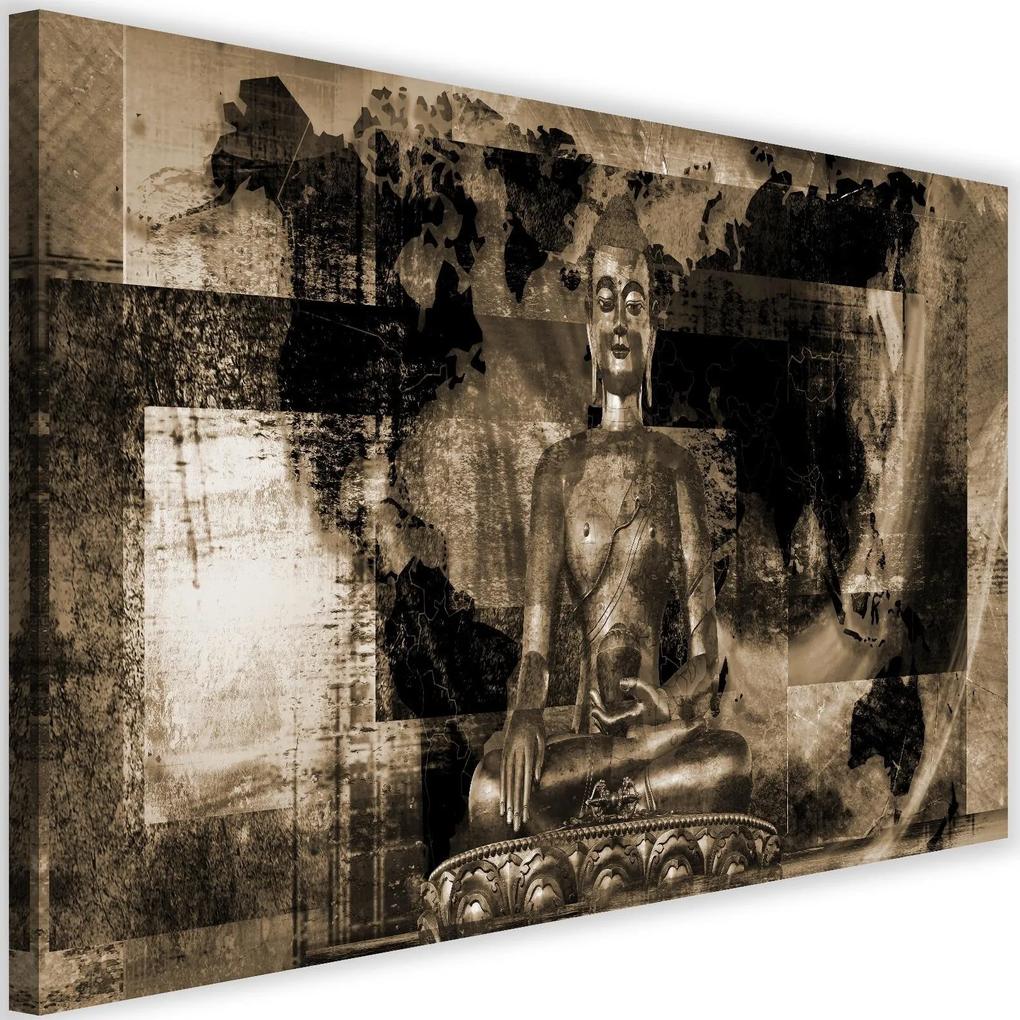 Modern kép 120x80cm &#8211; Buddha And Abstract Background 4 