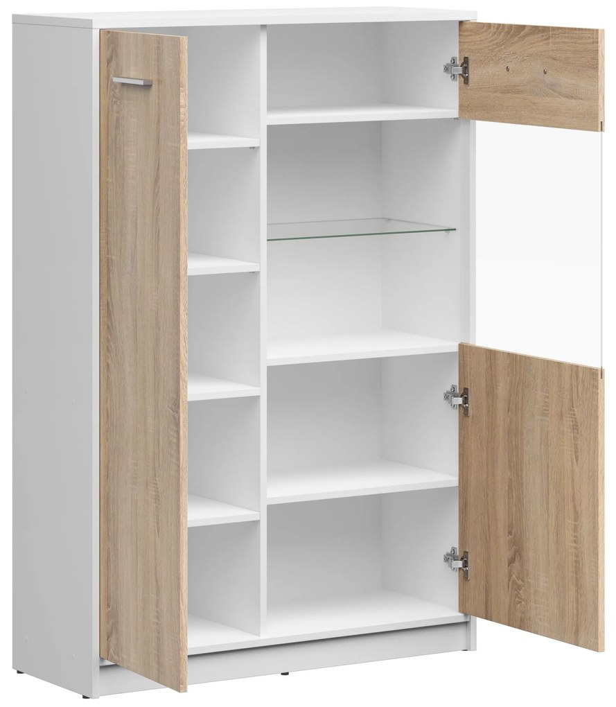 Vitrin Nepo Plus 24 (fehér + szonoma tölgy) . 1100779