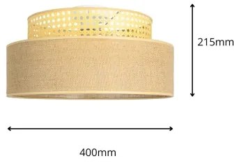 Mennyezeti lámpa BOHO 1xE27/60W/230V átm. 40 cm rattan