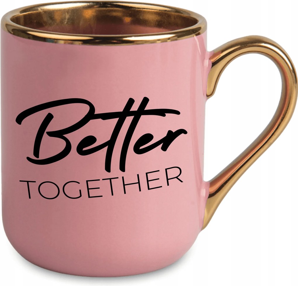 Bögre Elegáns Rózsaszín Ajándék Párnak Neki Better Together