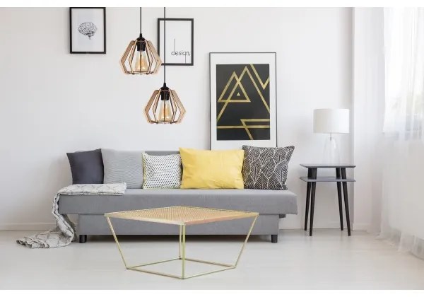 Csillár zsinóron BERGO 2xE27/60W/230V fekete