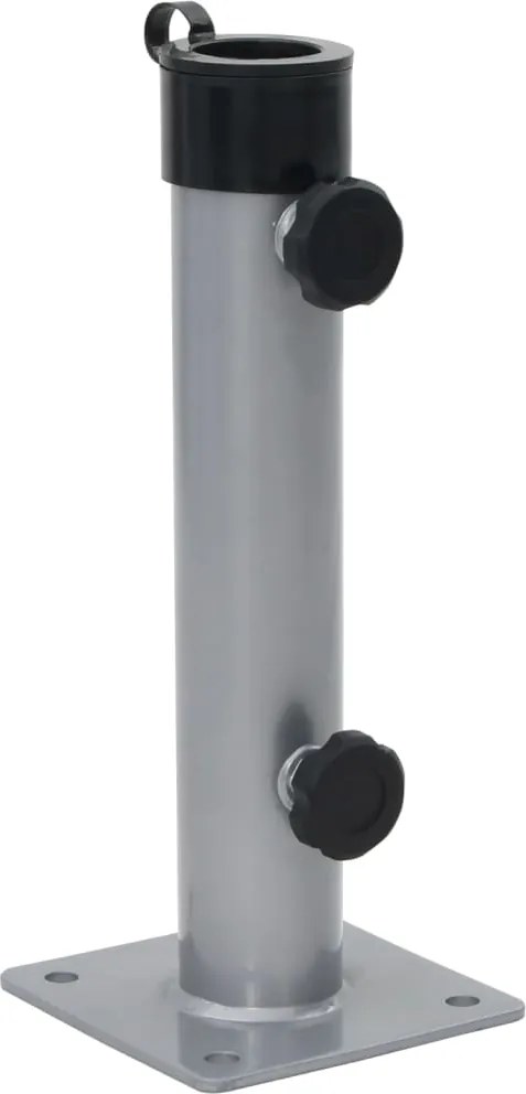 vidaXL ezüstszínű acél napernyőtalp rúdhoz Ø38/48 mm