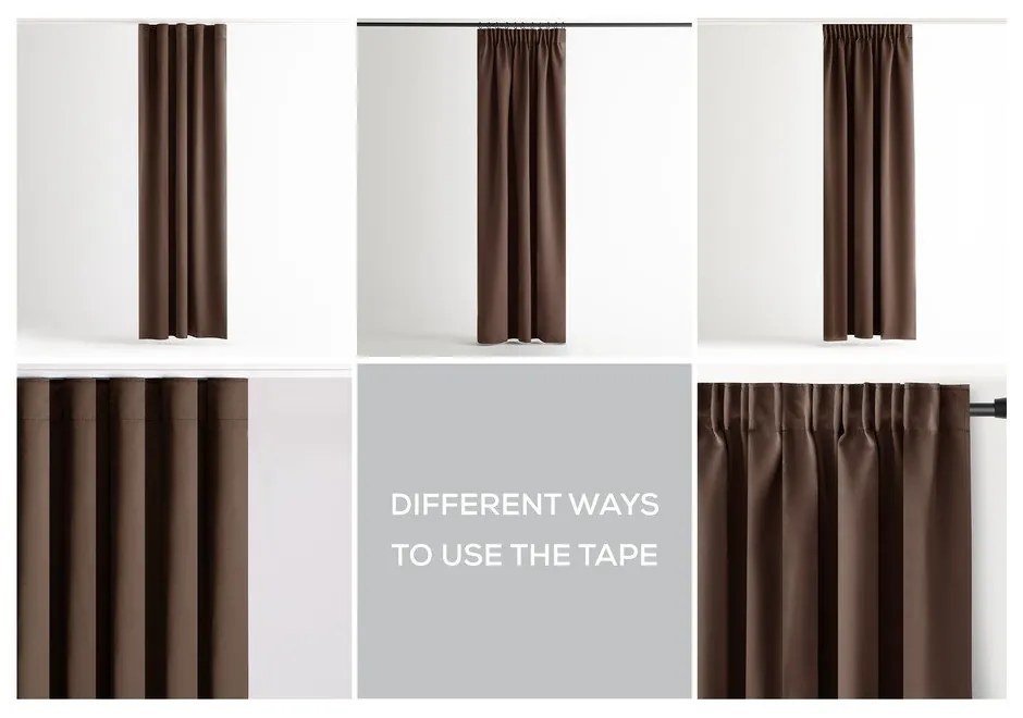 Barna sötétítő termo függöny 140x245 cm Pleat – Restilo