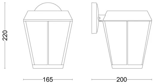 Philips - Kültéri fali lámpa SUNERA 1xE27/25W/230V IP44