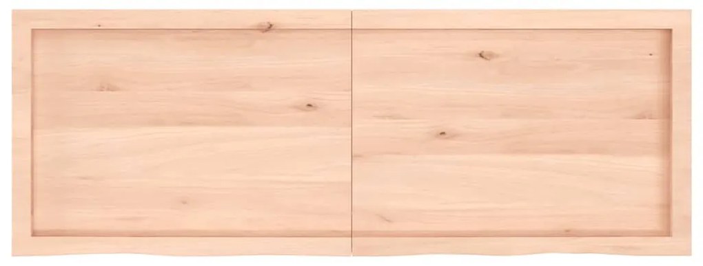 kezeletlen tömör tölgyfa fali polc 140x50x(2-4) cm