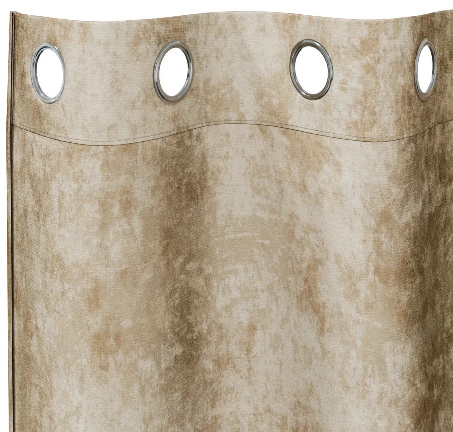 Bársony Függönyök 2 db Gyűrűkkel Krém 260x140 cm